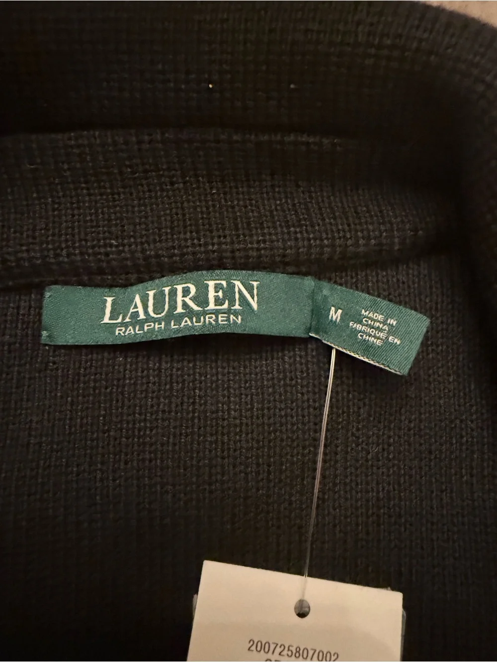 Lauren Ralph Lauren NWT Black Moto Jacket Gold Asymmetric Zip Size Medium